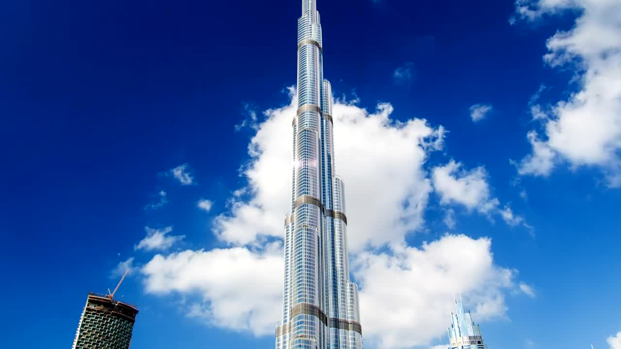 Download Stock Video Burj Khalifa Skyscraper Time Lapse Live Wallpaper For PC