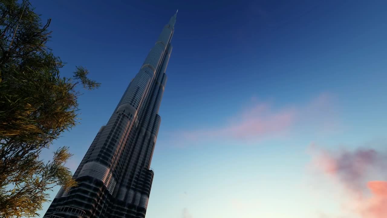 Download Stock Video Burj Khalifa In d With The Sky In The Background Live Wallpaper For PC