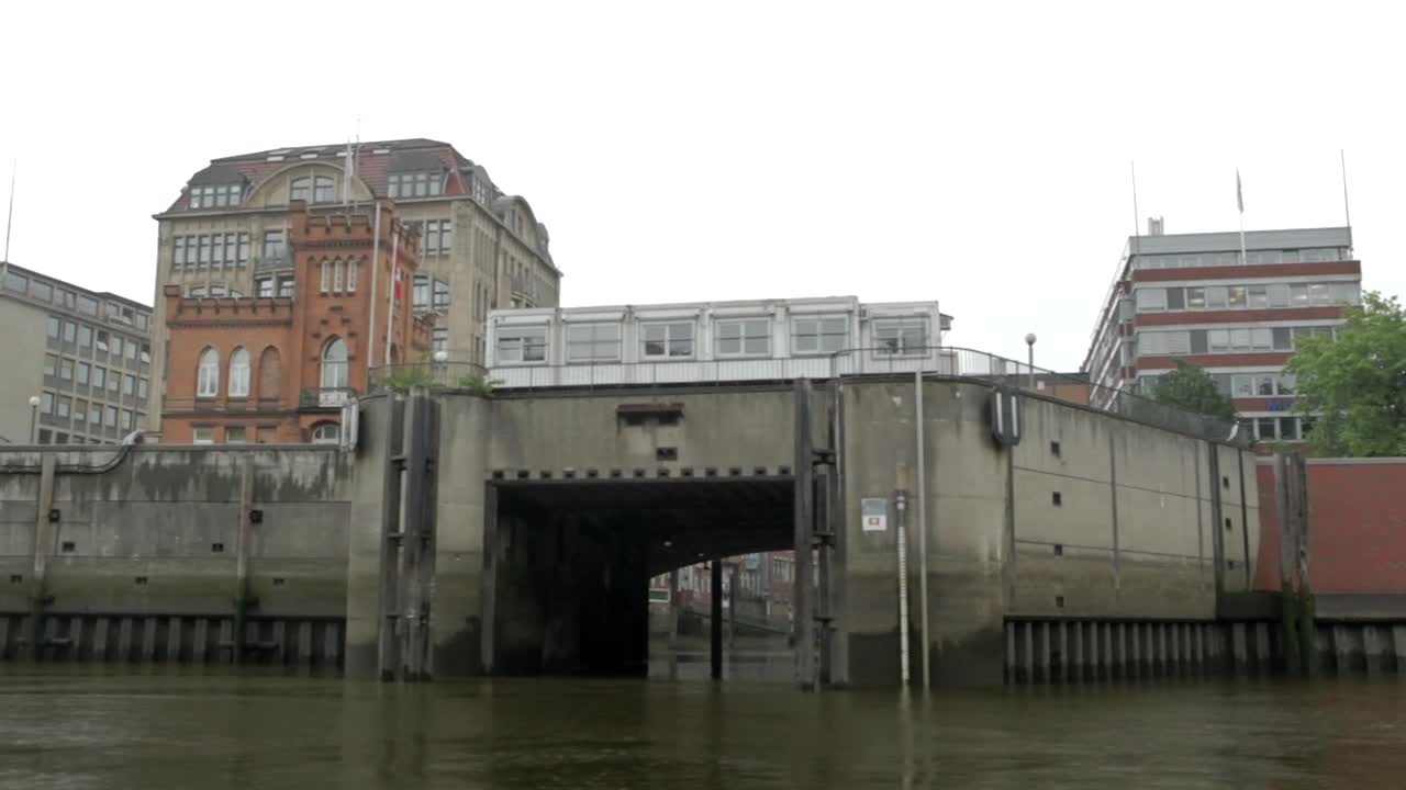 Download Stock Video Buildings Around A River In Hamburg Live Wallpaper For PC