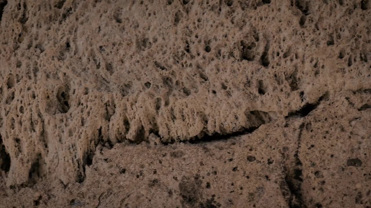 Download Stock Video Brown Rocky Surface With A Porous Texture Live Wallpaper For PC