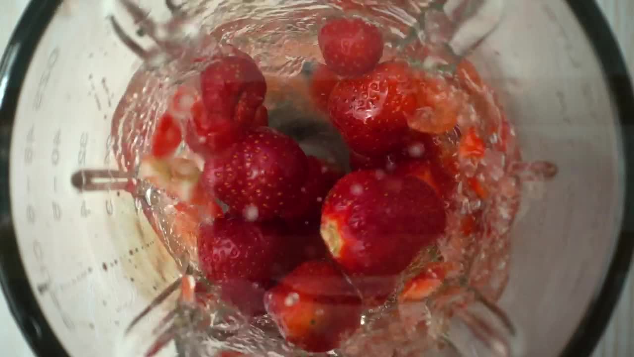 Download Stock Video Blending Strawberries Top Shot Live Wallpaper For PC