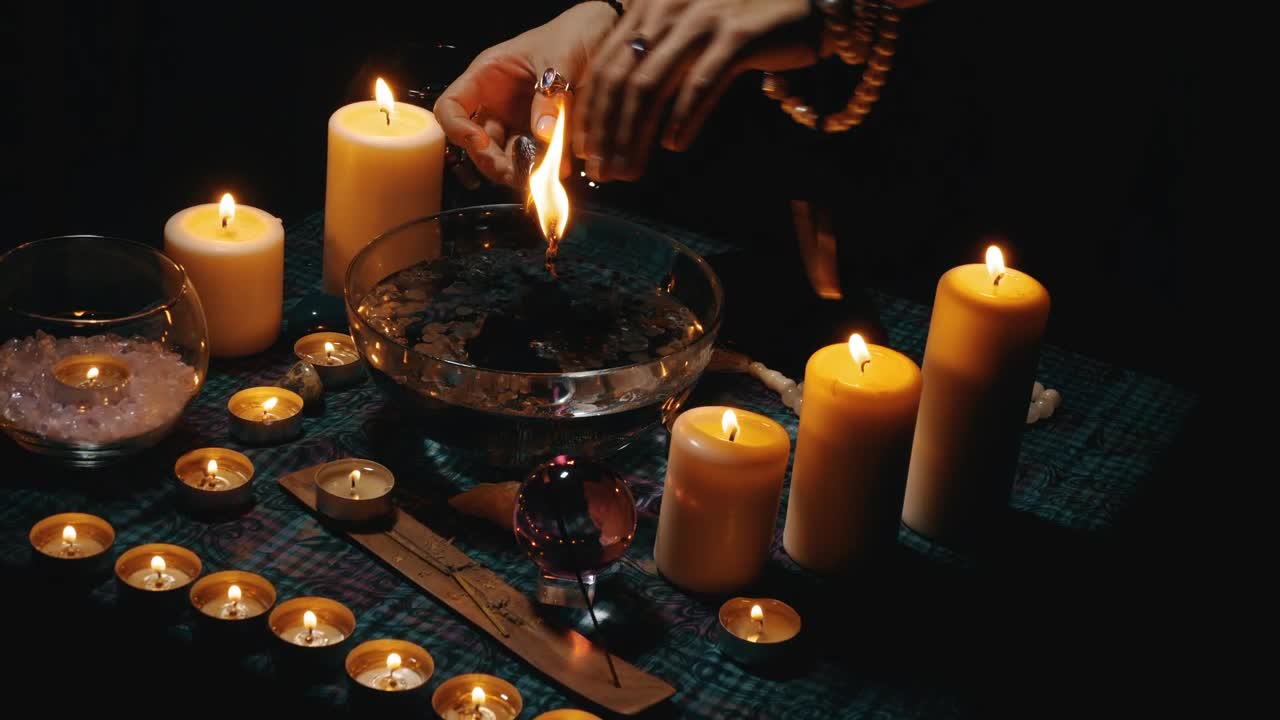 Download Stock Video Black Magic Ritual In A Dark Room Live Wallpaper For PC