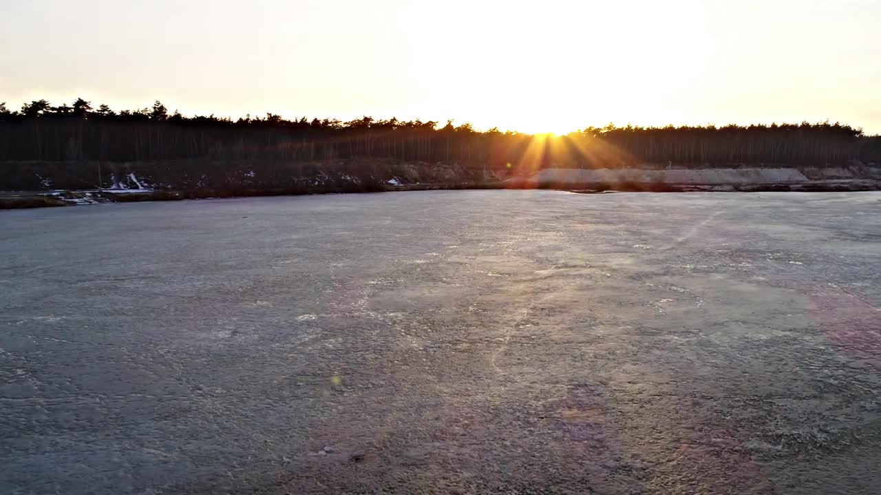 Download Stock Video Big Frozen Lake Near A Forest Live Wallpaper For PC