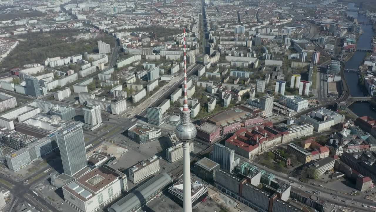 Download Stock Video Berlin City Viewed From Behind A Large Antenna Live Wallpaper For PC