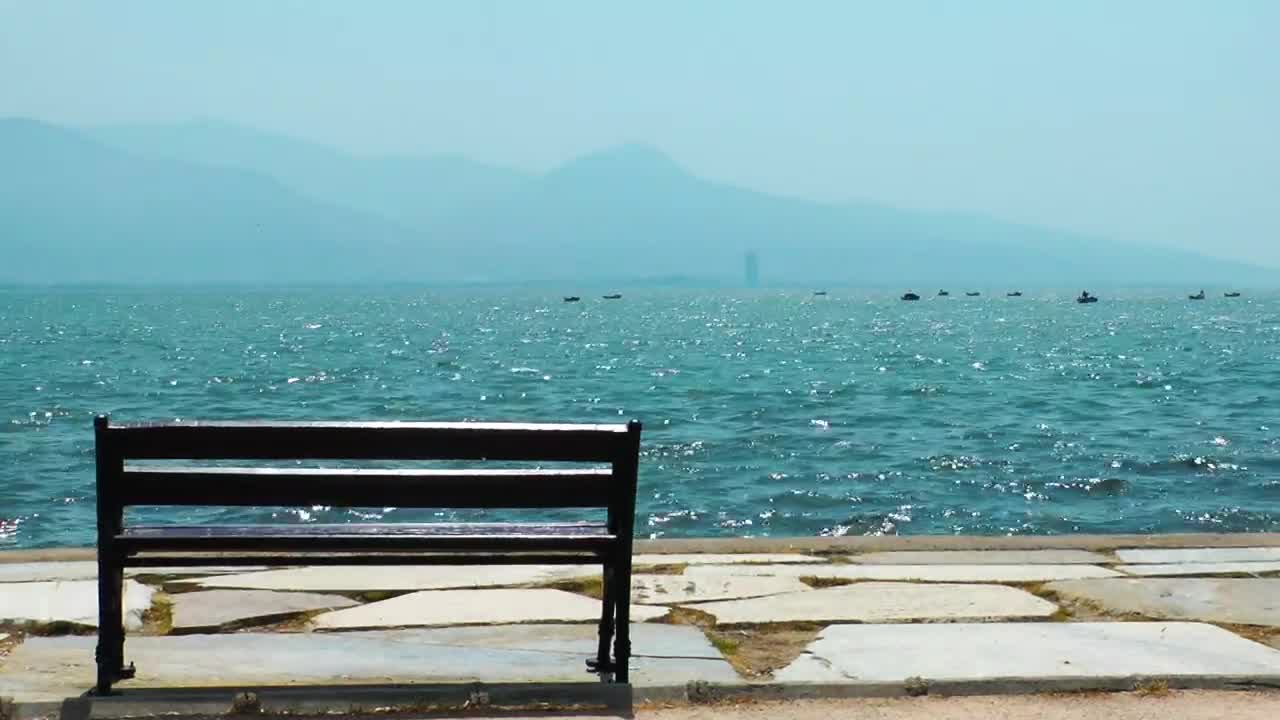 Download Stock Video Bench On The Pier With Ocean Views Live Wallpaper For PC