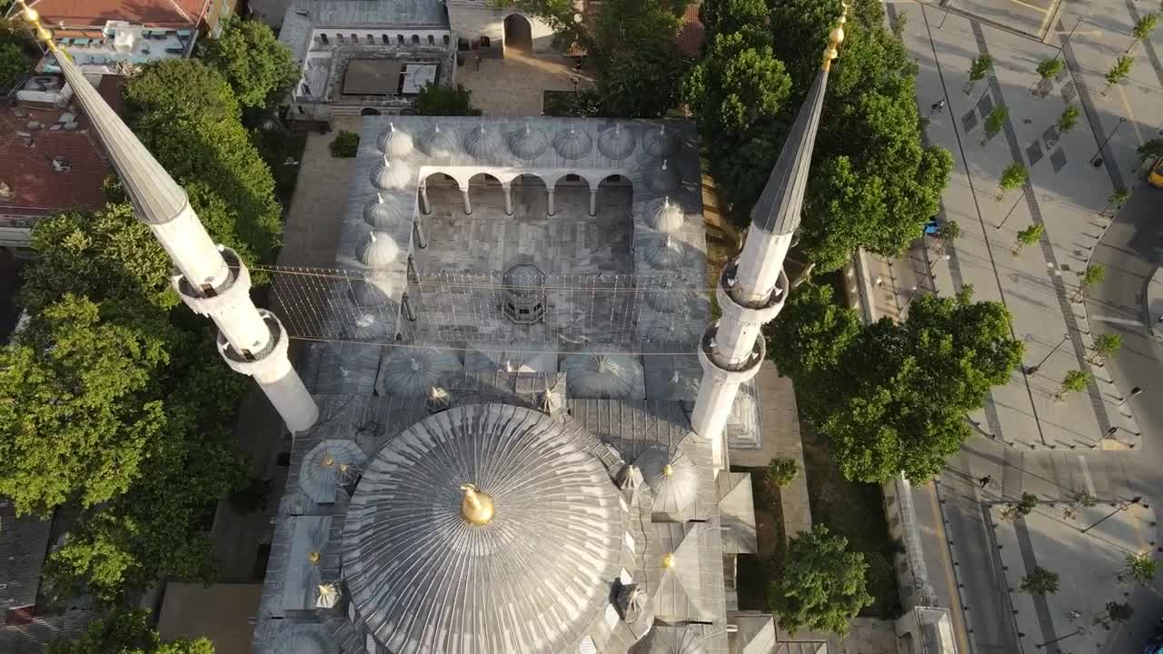 Download Stock Video Beautiful Mosque In Istanbul Aerial Shot Live Wallpaper For PC