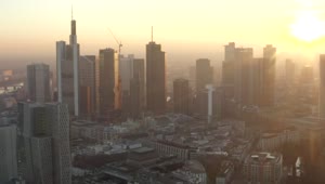 Download Stock Video Beautiful Aerial Shot Of The German City At Sunrise Live Wallpaper For PC
