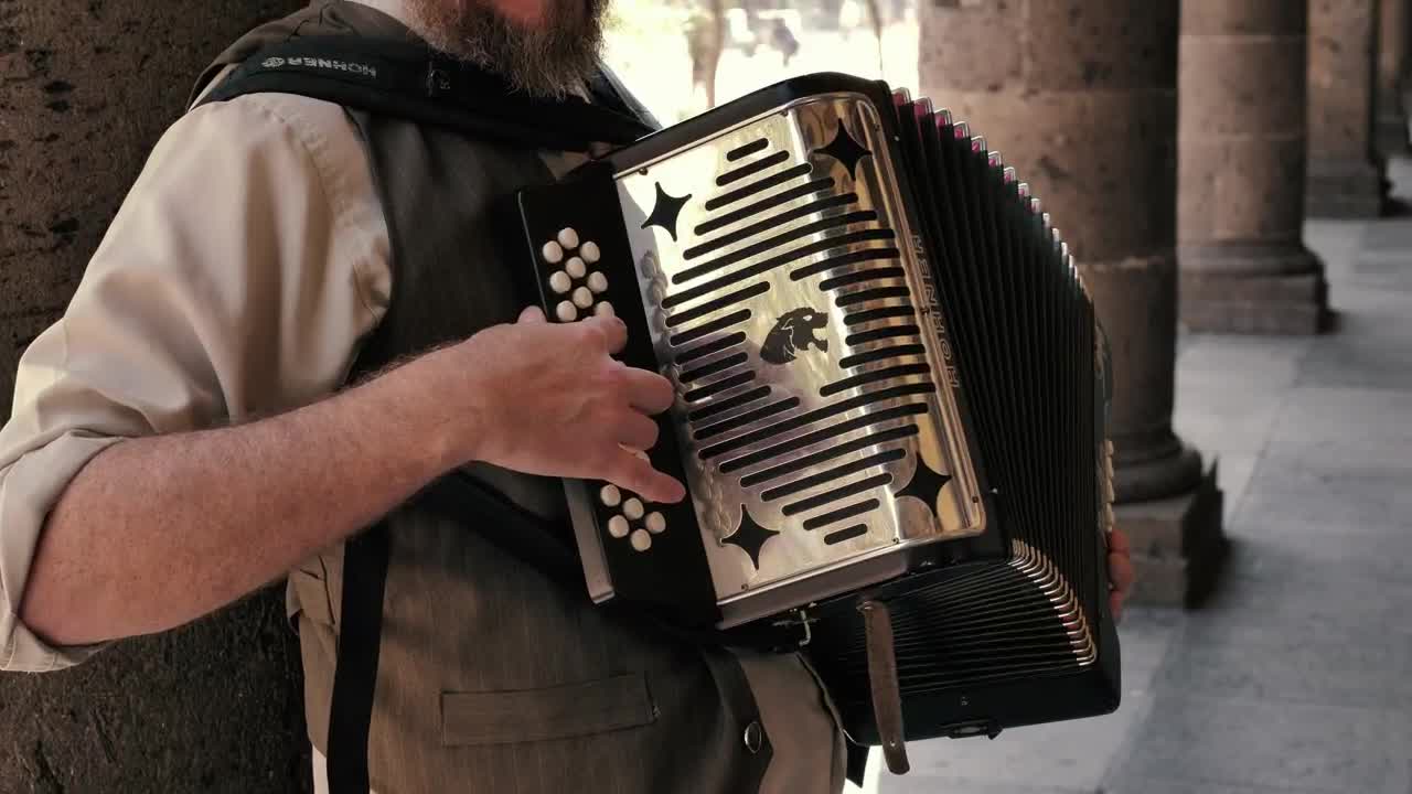 Download Stock Video Bearded Accordionist Plays The Accordion Live Wallpaper For PC