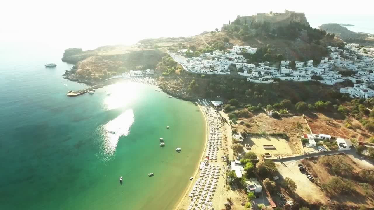 Download Stock Video Beach Village In Greece Live Wallpaper For PC