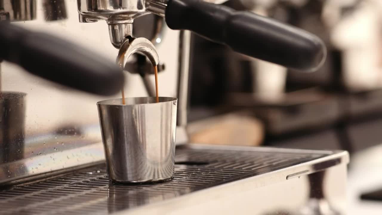 Download Video Stock Closeup Video Of An Espresso Coffee Machine Live Wallpaper For PC