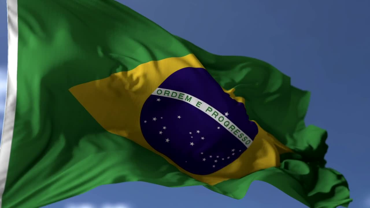 Download Video Stock Closeup Of Brazilian Flag Waving Gently In The Wind Live Wallpaper For PC