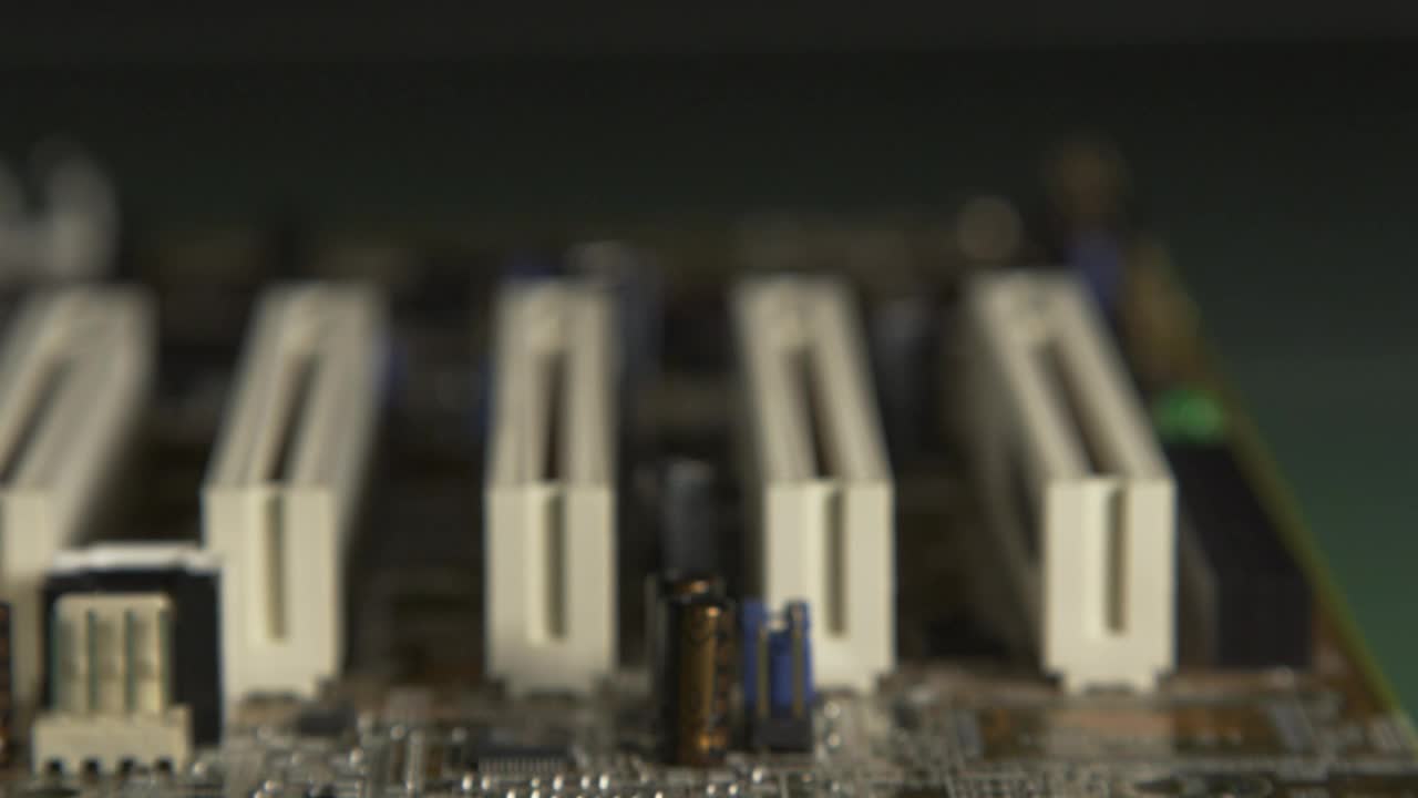 Download Video Stock Closeup Of An Old Motherboard Live Wallpaper For PC