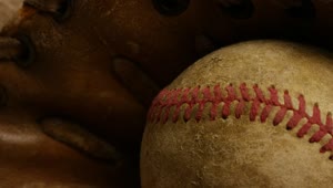 Download Video Stock Close Up Of A Vintage Baseball Ball Live Wallpaper For PC