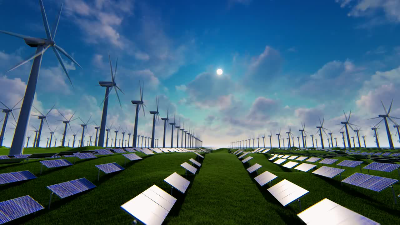 Download Video Stock Clean Renewable Energy Production Field Live Wallpaper For PC