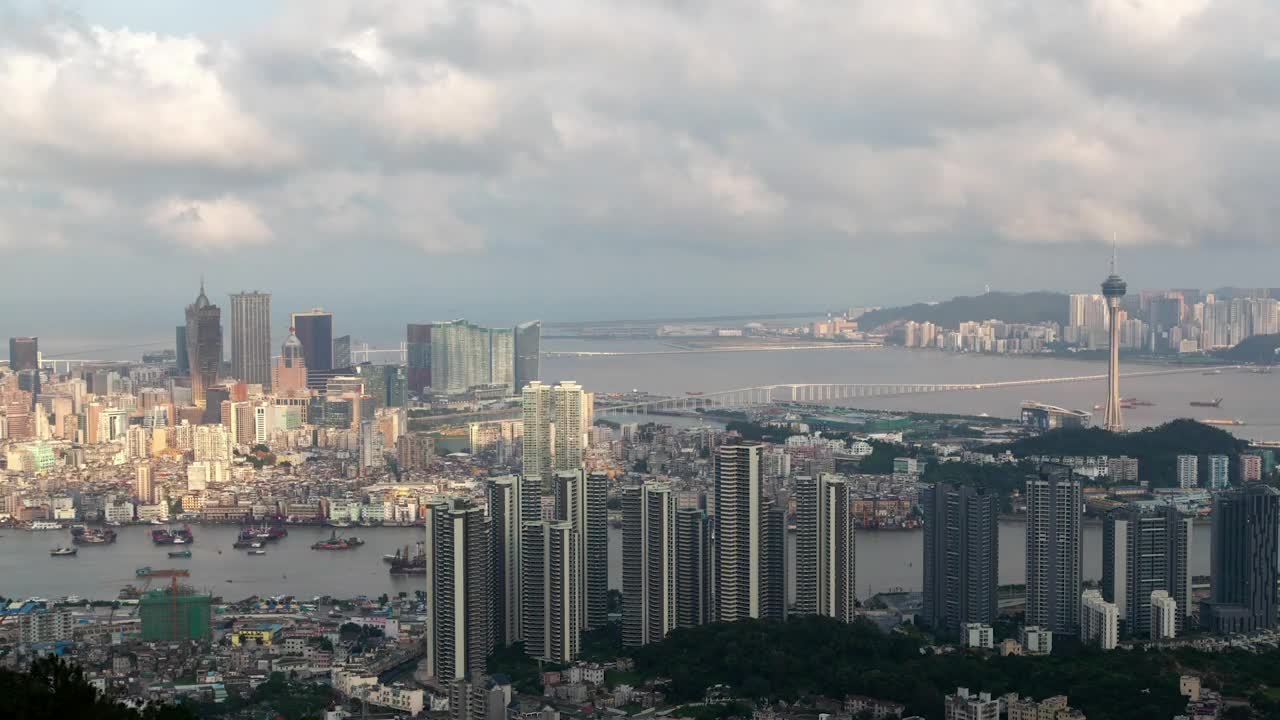 Download Video Stock Cityscape Time Lapse Of The Macau Peninsula Live Wallpaper For PC