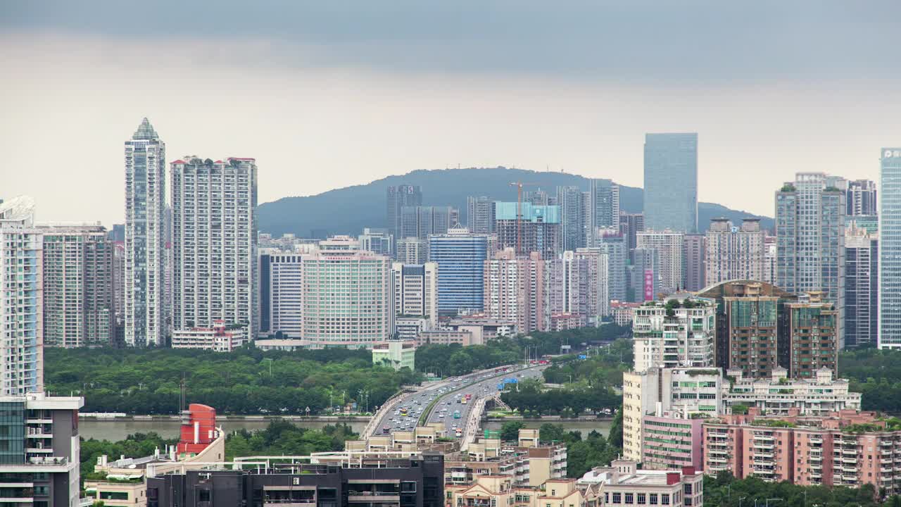 Download Video Stock Cityscape Of Guangzhou City In Daytime Live Wallpaper For PC