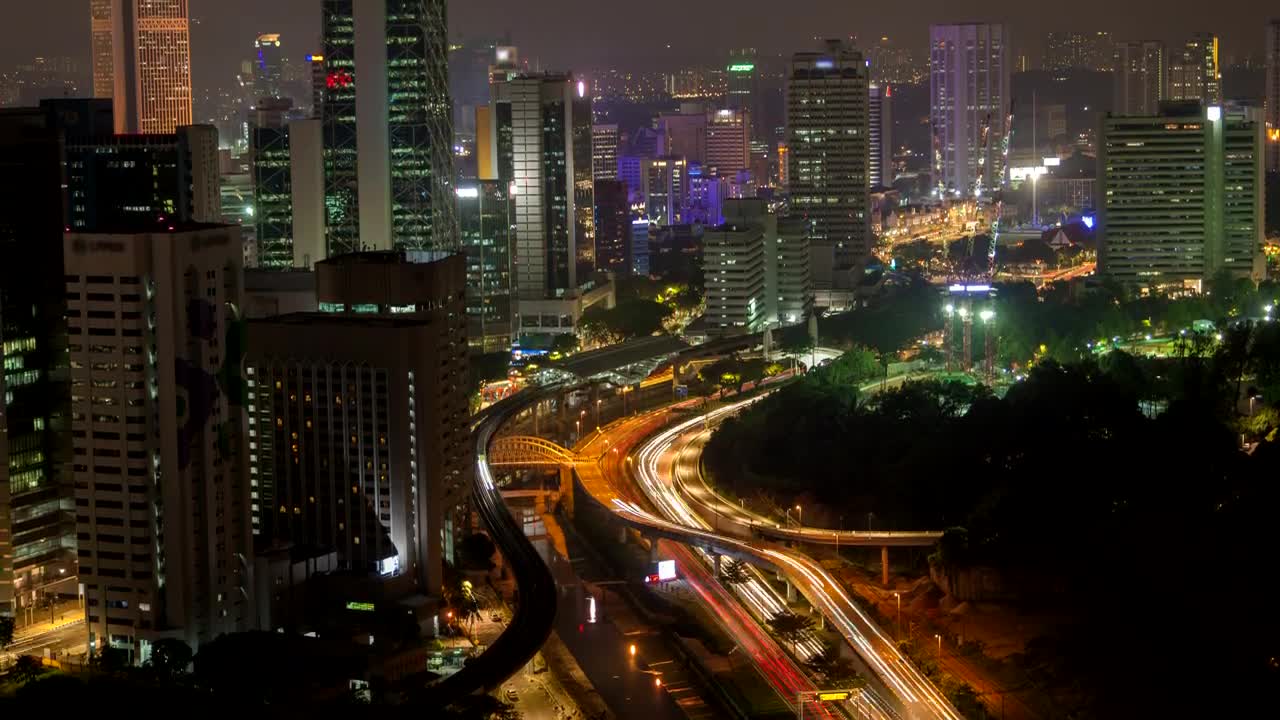 Download Video Stock City And Traffic In Kuala Lumpur At Night Live Wallpaper For PC