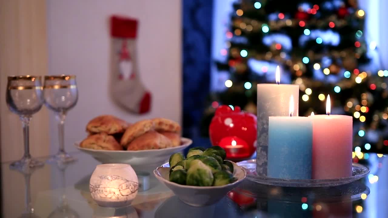 Download Video Stock Christmas Candles On A Table Live Wallpaper For PC