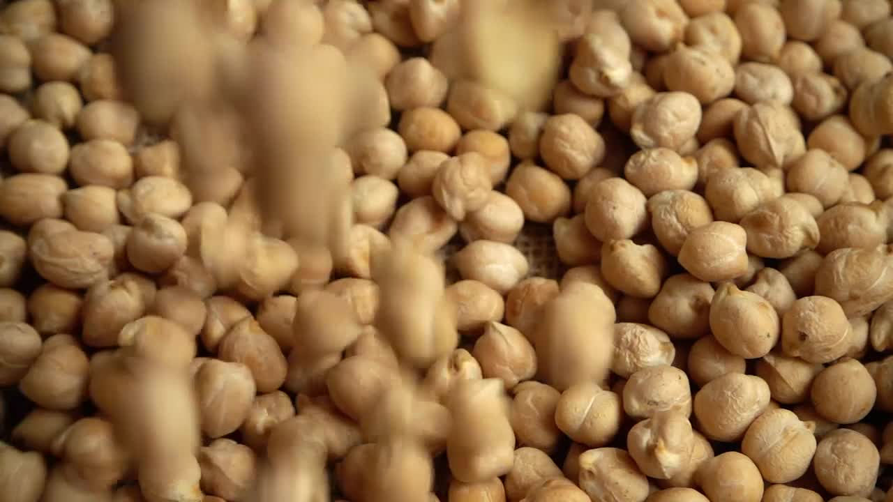 Download Video Stock Chickpeas Falling Onto A Table Live Wallpaper For PC