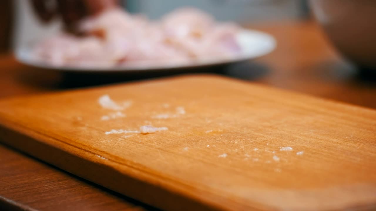 Download Video Stock Chef Pounding Chicken Meat On A Board Live Wallpaper For PC