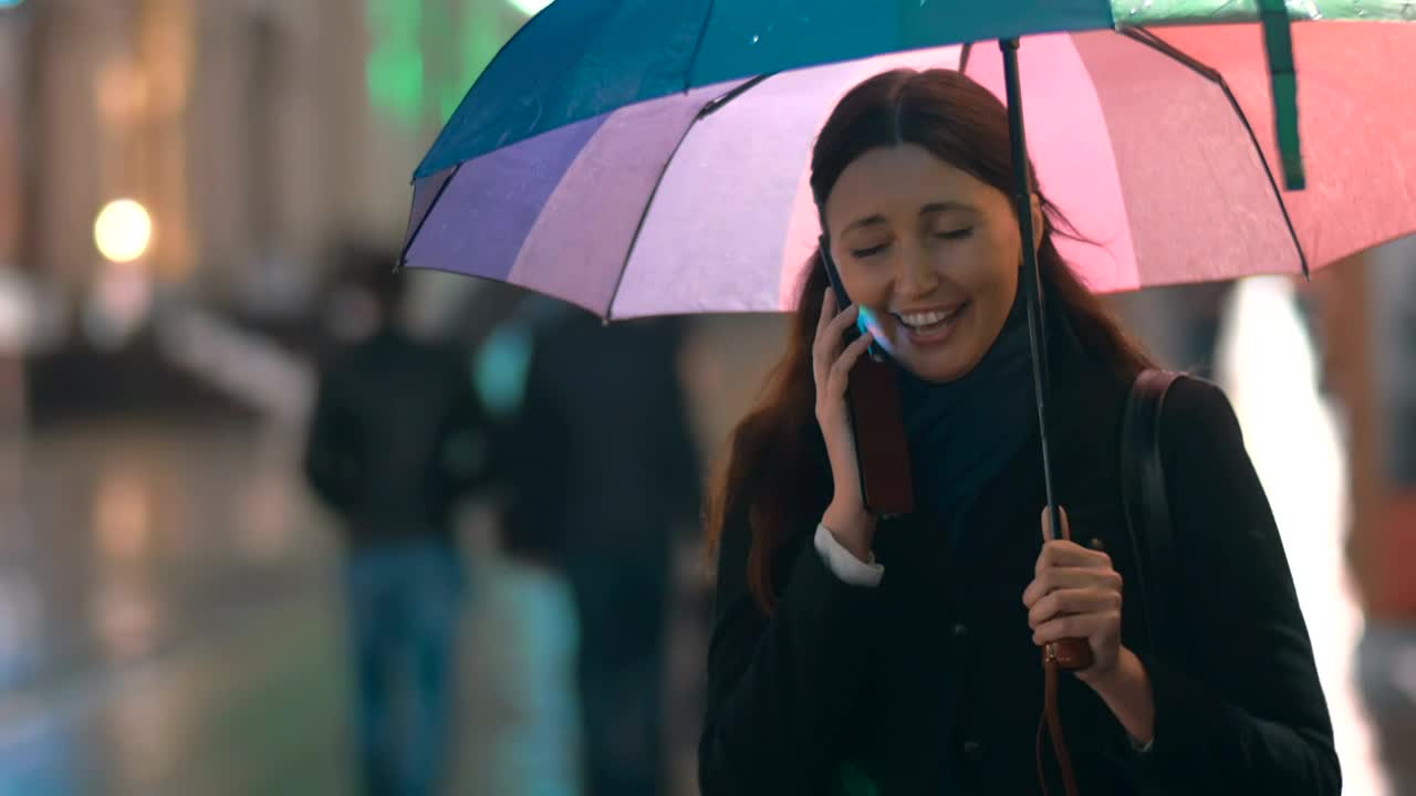 Download Video Stock Chatting On The Phone Under An Umbrella Live Wallpaper For PC