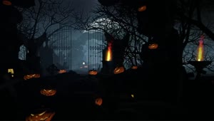 Download Video Stock Cemetery On Halloween D Animation Live Wallpaper For PC