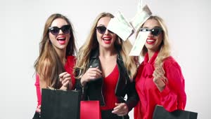 Download Video Stock Cash Falling Around Beautiful Blonde Shoppers Live Wallpaper For PC