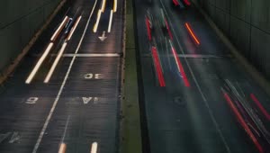 Download Video Stock Cars Traveling At High Speed On A Highway At Night Live Wallpaper For PC