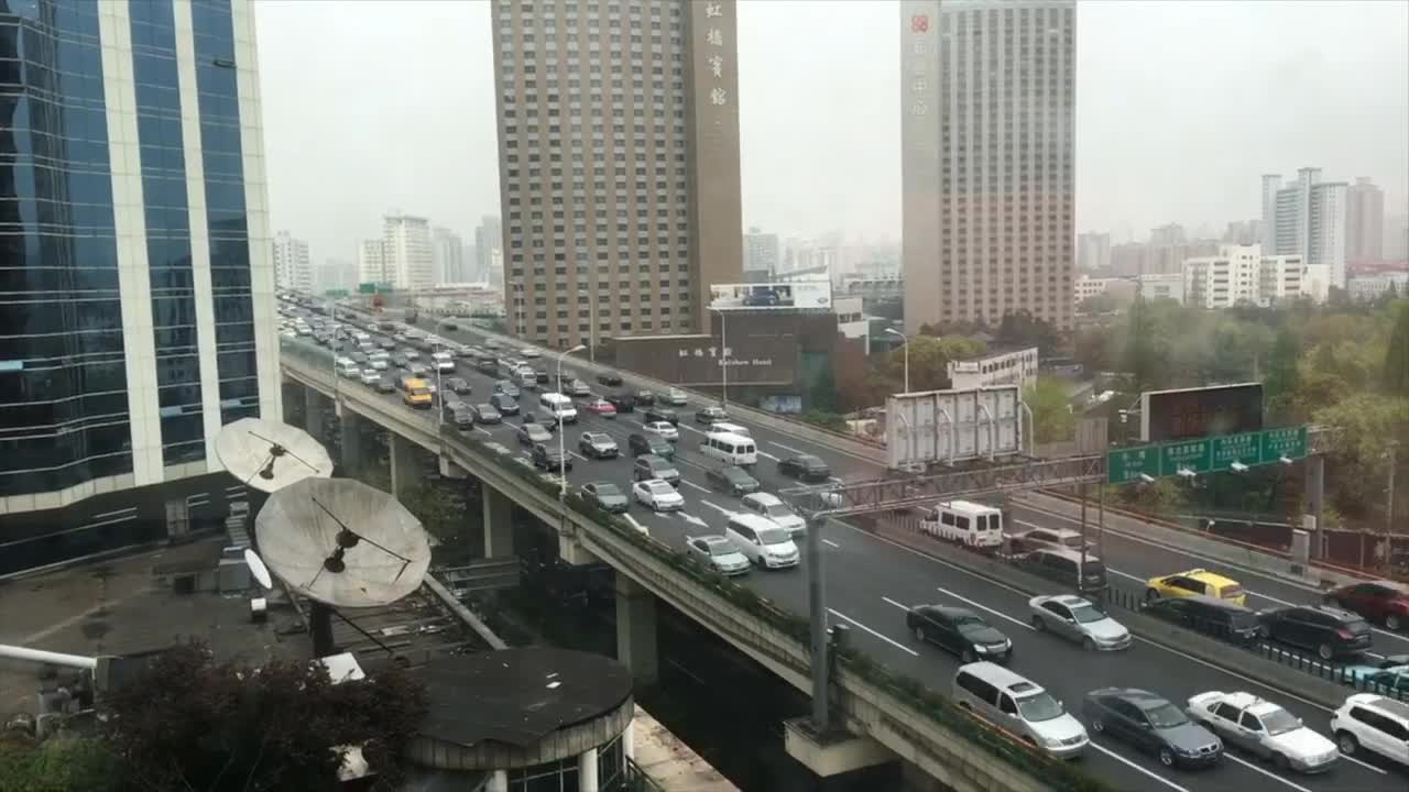 Download Video Stock Busy Traffic On A Bridge In Shanghai Live Wallpaper For PC