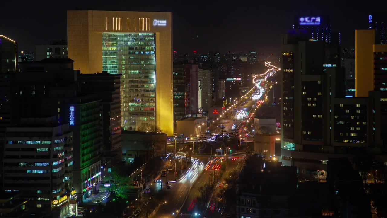 Download Video Stock Busy Road At Night And Buildings In Beijing Live Wallpaper For PC