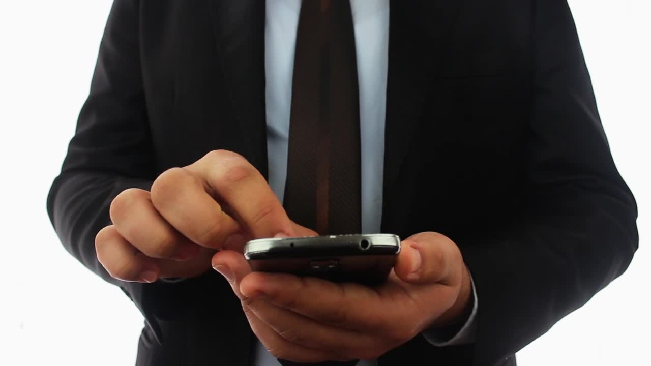 Download Video Stock Businessman Texting With A Smartphone Live Wallpaper For PC