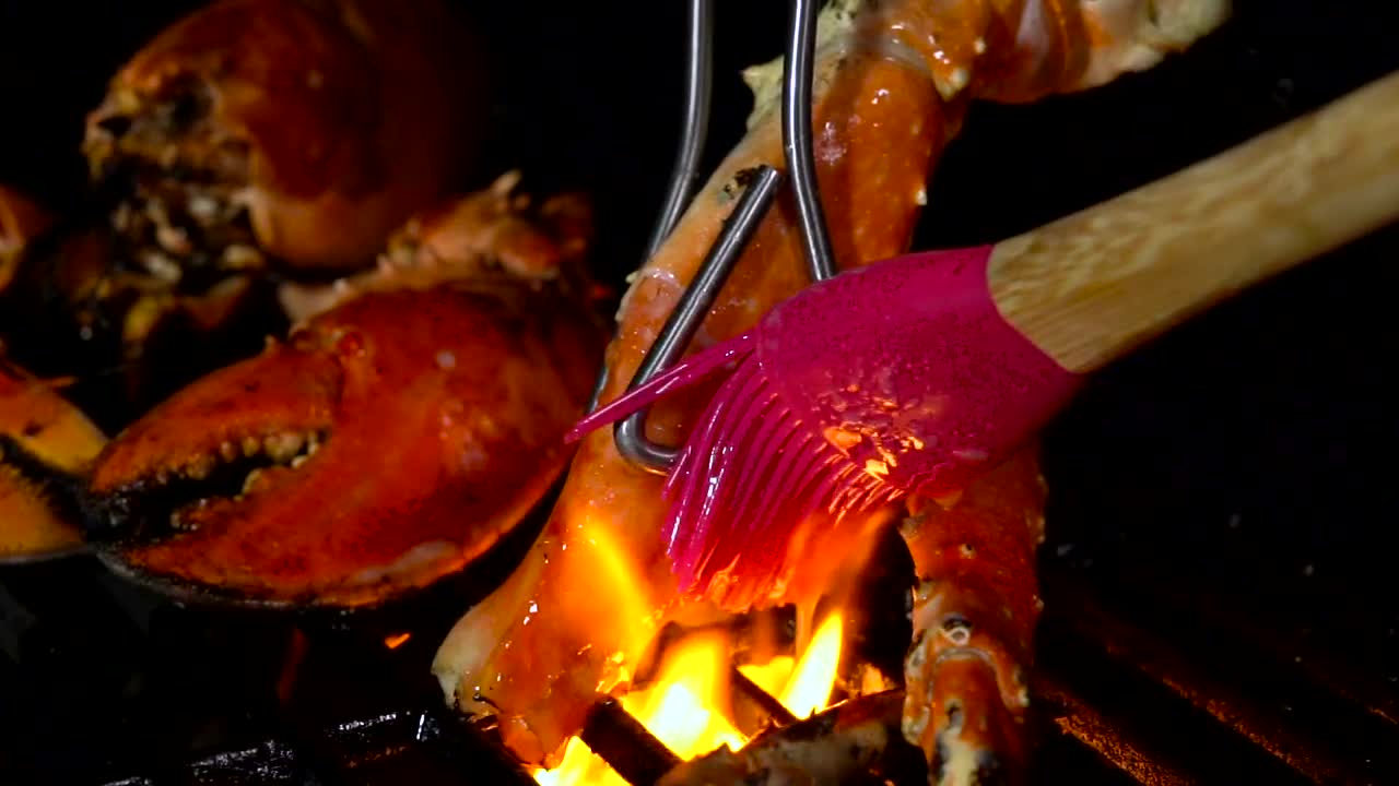 Download Stock Video Delicious Seafood On A Grill Live Wallpaper For PC