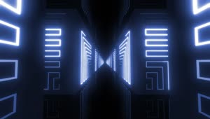 Download Stock Video Dark Corridor Between Blocks With Blue Neon Lights Live Wallpaper For PC