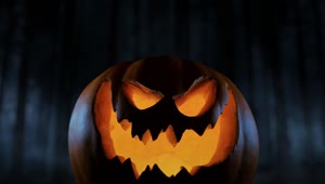 Download Stock Video Creepy Halloween Pumpkin In Dark Cloud Forest Live Wallpaper For PC