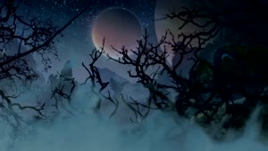 Download Stock Video Creepy Graveyard With View Of The Starry Sky Live Wallpaper For PC