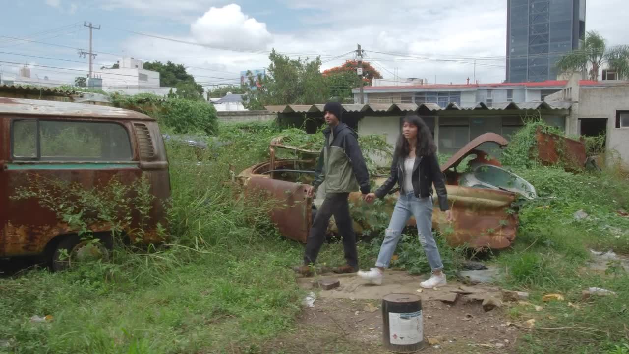 Download Stock Video Couple Exploring An Old And Abandoned Place Live Wallpaper For PC