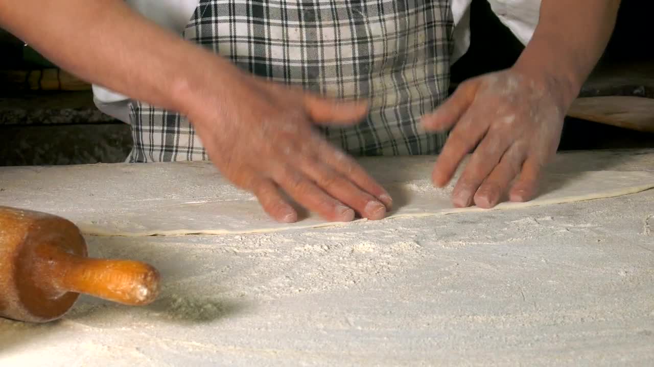 Download Stock Video Cook Preparing Dough For A Dish Live Wallpaper For PC