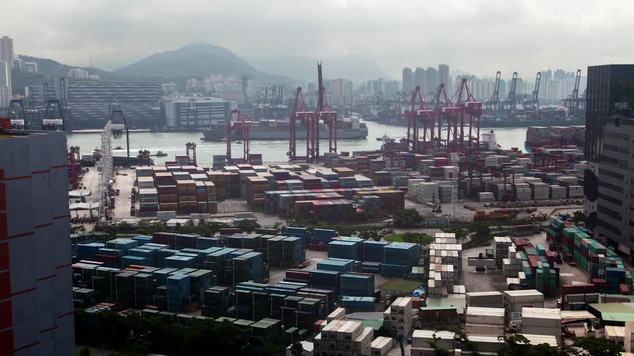 Download Stock Video Container Port On Peak Hour In Hong Kong Live Wallpaper For PC