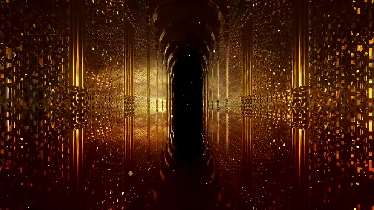 Download Stock Video Computer Made Hindu Style Golden Wall Tunnel Live Wallpaper For PC