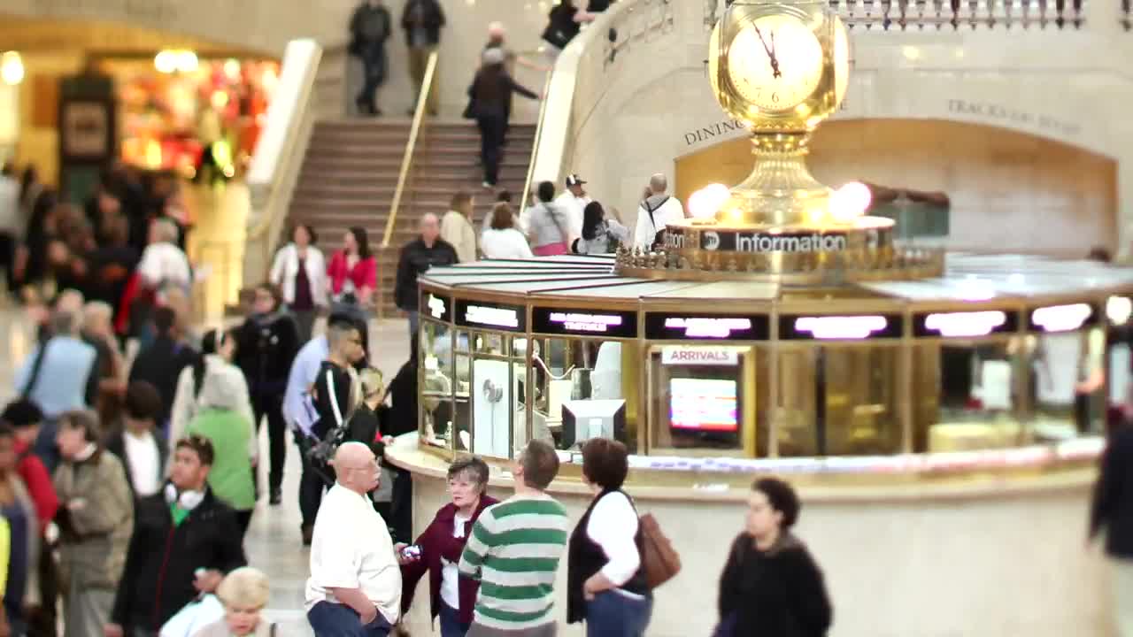 Download Stock Video Commuters At New Yorks Grand Central Station Live Wallpaper For PC