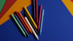 Download Stock Video Colorful Composition Of Paper And Crayons Live Wallpaper For PC