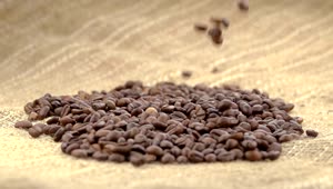 Download Stock Video Coffee Beans Falling Over A Sack Live Wallpaper For PC