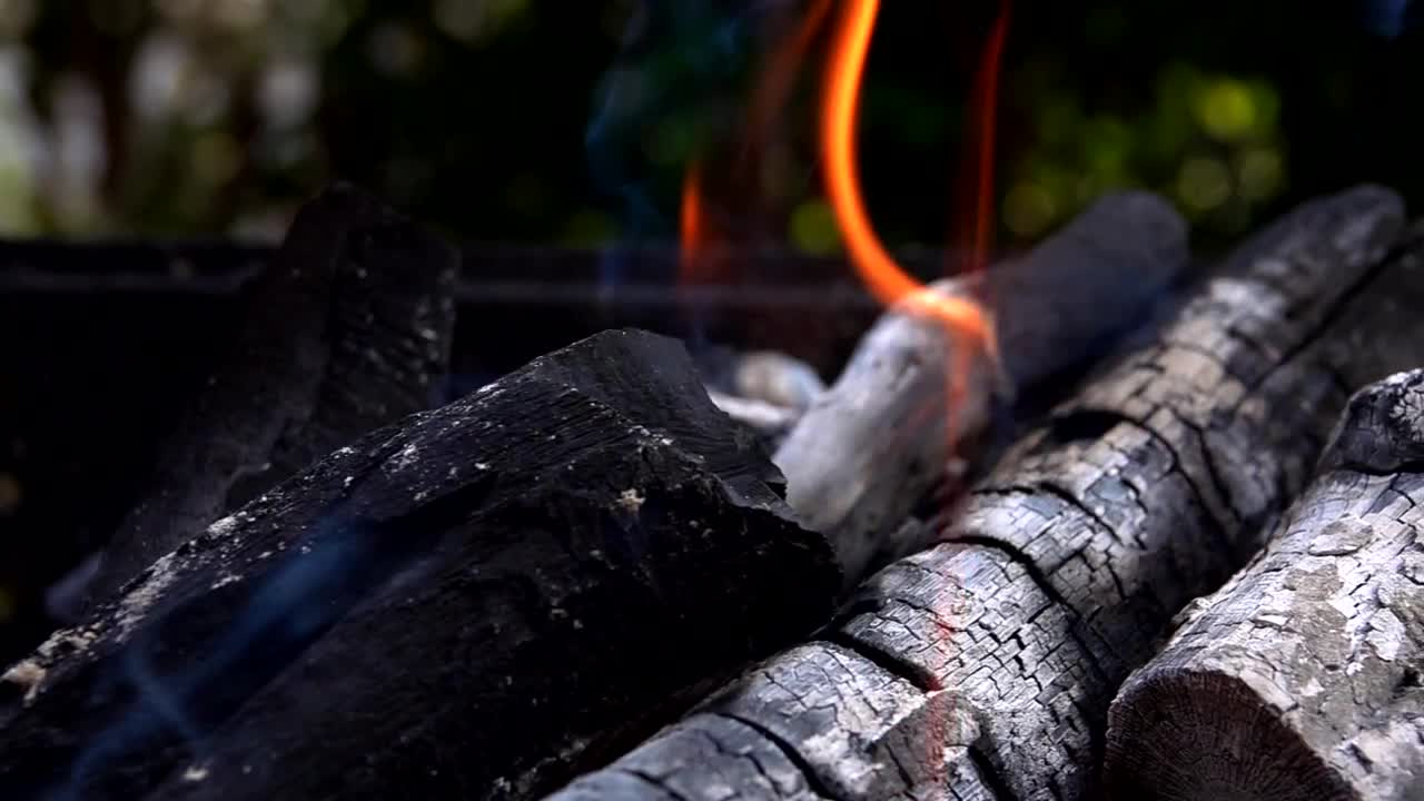 Download Stock Video Coal Covered In Ash On A Roast Live Wallpaper For PC