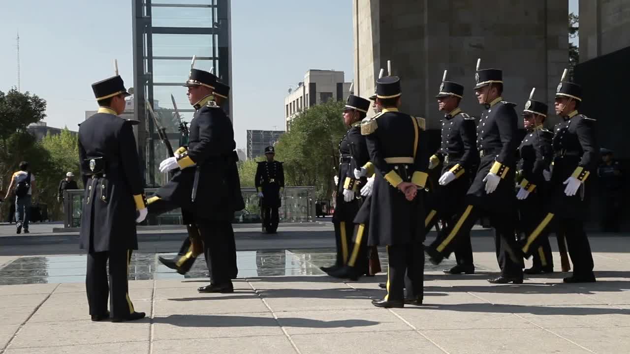 Download Stock Video Escort Of The Mexican Army In The Revolution Square Live Wallpaper For PC