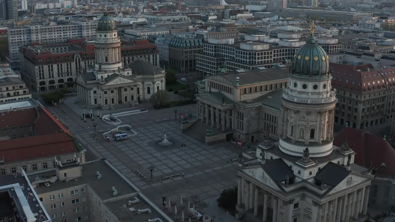 Download Stock Video Empty Gendarmenmarkt Square Aerial Shot Live Wallpaper For PC