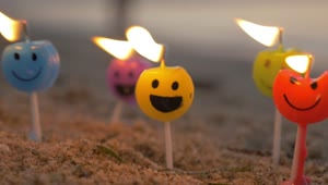 Download Stock Video Emoji Candles Burning Live Wallpaper For PC