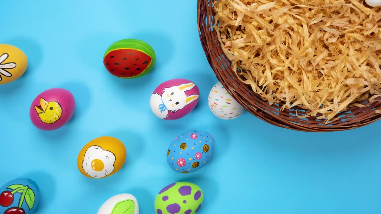 Download Stock Video Easter Eggs Going To A Basket Live Wallpaper For PC