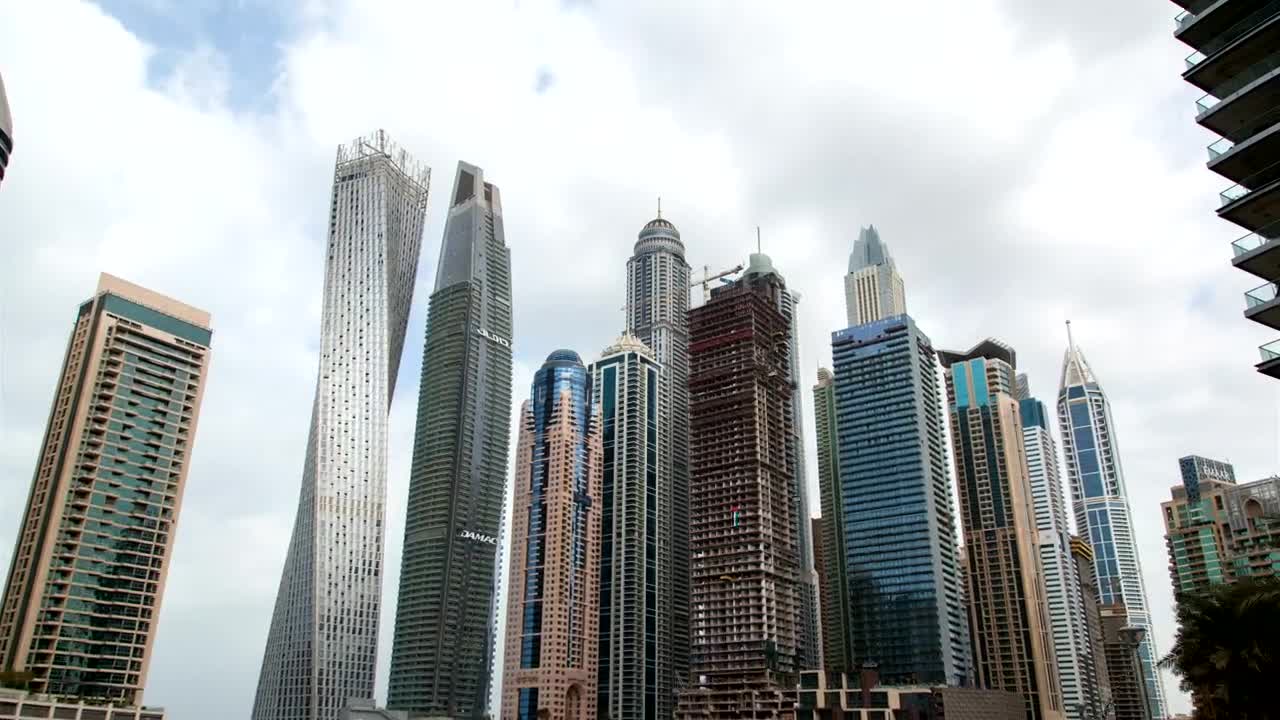 Download Stock Video Dubai Marina Skyscrapers Time Lapse Live Wallpaper For PC