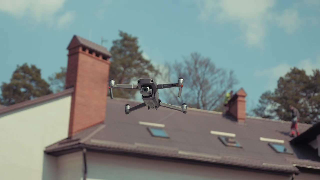 Download Stock Video Drone Hovering In Front Of A House Live Wallpaper For PC