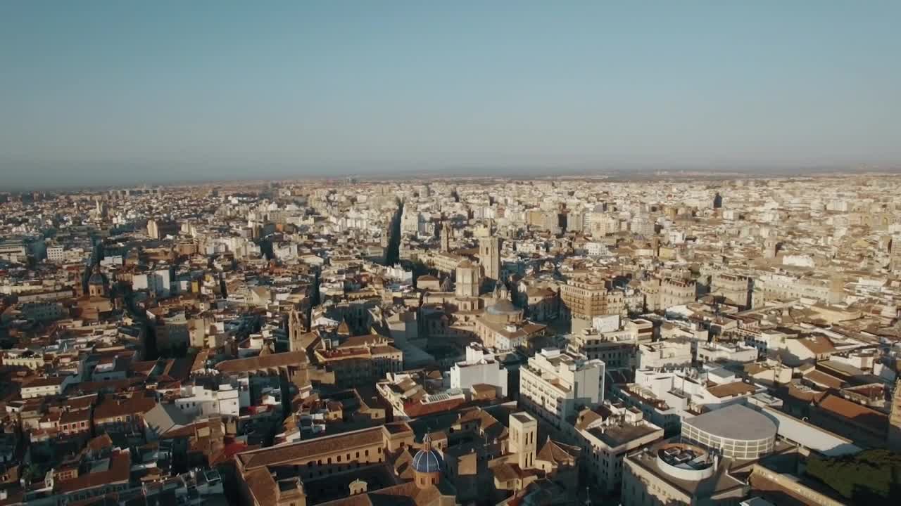 Download Stock Video Drone High Above Valencia Live Wallpaper For PC